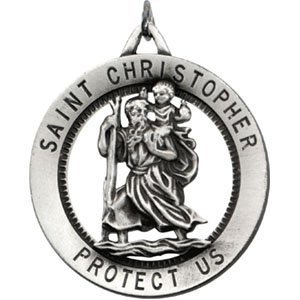 RD ST  CHRISTOPHER PEND MEDAL W  24 INCH CHAIN