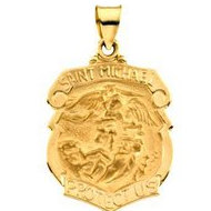 14K Gold Saint Michael Badge [H]