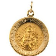 14k Gold Our Lady of Mt.Carmel Medal