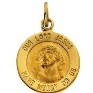 14K Gold Our Lord Jesus Medal