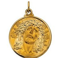 14k Gold Ecce Homo Medal