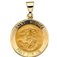 14K Gold Saint Michael Medal [H]