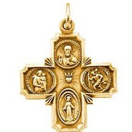 14K Gold Four Way Medal [H]