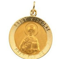 14K Gold Saint Nicholas Medal