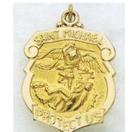 14K Saint Michael Medal