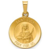 14K Gold Saint Lucy Medal
