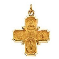 14k Gold Four Way Medal