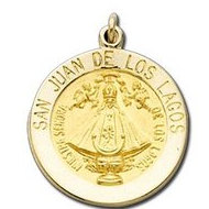 14K Gold San Juan de los Lagos Medal