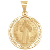 14K Gold Saint Benedict Jubilee Medal