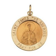 14K Gold Saint James Medal