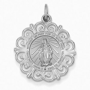 Round Filigree Miraculous Medal  EXCLUSIVE 