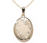 14K Gold Filled Oval Photo Locket