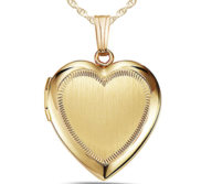 14K Gold Filled Yellow Heart Photo Locket