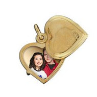 14K Yellow Gold "SLIDER" Heart Locket