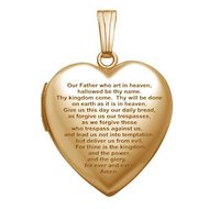 14K Yellow Gold "Lord's Prayer" Locket