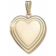 Solid 14K Yellow Gold Sweetheart Locket