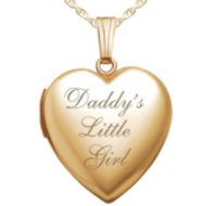 14K Gold Filled Daddy s Little Girl Heart Locket