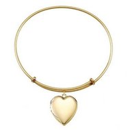 Expandable Bracelet w Gold Filled Heart Locket