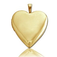 Solid 14K Solid Yellow Gold Heart Locket