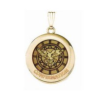 14k Yellow Gold Round "Confirmation" Holy Spirit Locket