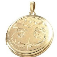 14K Yellow Gold Round Locket