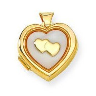 Yellow Gold Mother of Pearl Locket