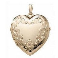 14K Gold Filled 4 Page Photo Heart Locket