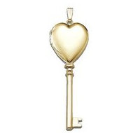 14K Yellow Gold "Sweetheart KEY" Locket