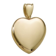 14k Premium Weight Yellow Gold Heart Picture Locket