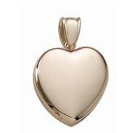 14k Premium Weight Yellow Gold Heart Picture Locket