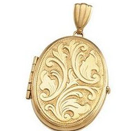 OVAL MEDIUM EMBOSSED LOCKET