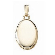 14K Yellow Gold Children's Oval Locket