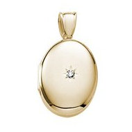 Premium Weight Diamond Oval Locket