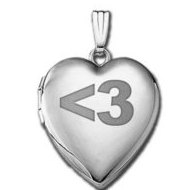14k White Gold Sweetheart 3 Locket