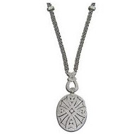 14K Oval Gold Heart Shape Diamond Locket