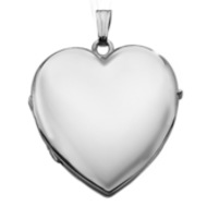 14K White Gold Heart Four Photo Locket