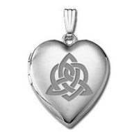 14k White Gold Sister s Love Hearts Locket