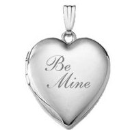 14K White Gold Be Mine Locket