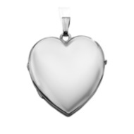 14K White Gold Heart Four Photo Locket