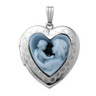 14K Gold Mother & Child Cameo