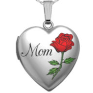 Sterling Silver Mothers Day Mom Heart Locket