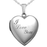 Sterling Silver Sweetheart I love You Heart Locket