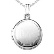 Sterling Silver Round Picture Locket