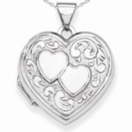 Sterling Silver Heart Picture Locket