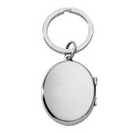 Silver Plated Rectangle Keychain Locket