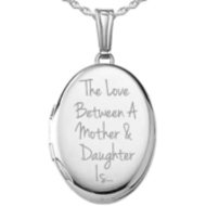 Sterling Silver The Love Between A Mother Daughter Is Oval Locket