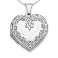 Sterling Silver Heart Picture Locket