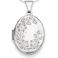 Sterling Silver Oval Picture Locket