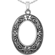 Sterling Silver Oval Antique Picture Locket