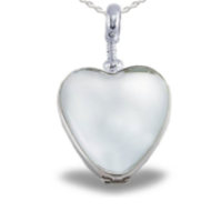 Sterling Silver Heart Shaped Glass Dome Locket